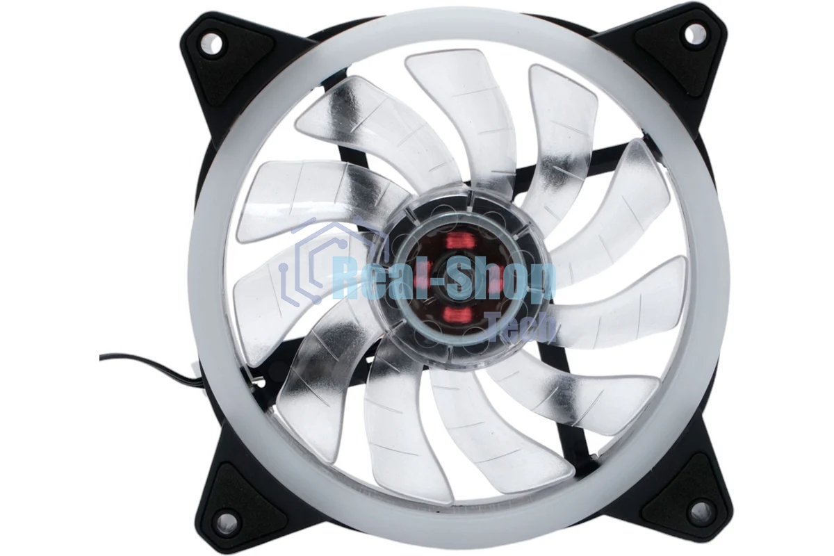 Вентилятор для корпуса Gembird D12025S12L-R черный, 120 мм, 1200 об/мин, 20.5 дБ, 3 pin