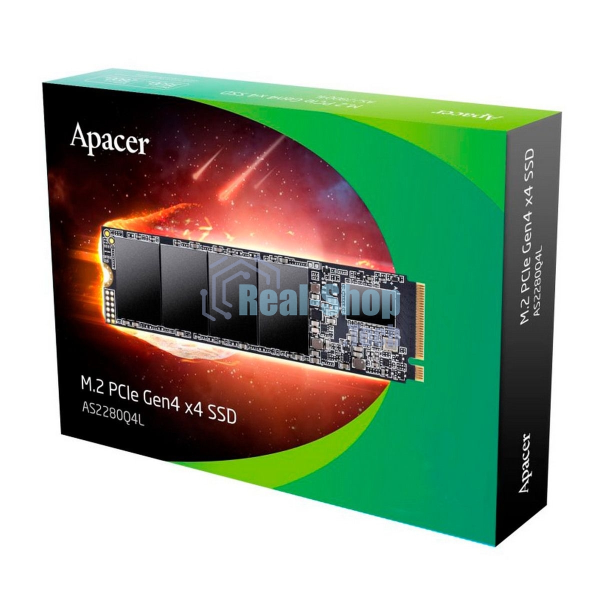 Накопитель SSD Apacer 1Tb, M.2 2280, NVMe PCIe 4.0 x4, R/W 3600/3000 Мбайт/сек