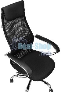 Кресло руководителя Бюрократ CH-607SL TW-01 Neo Black черный, сетка/ткань с подголов. на колес. металл хром