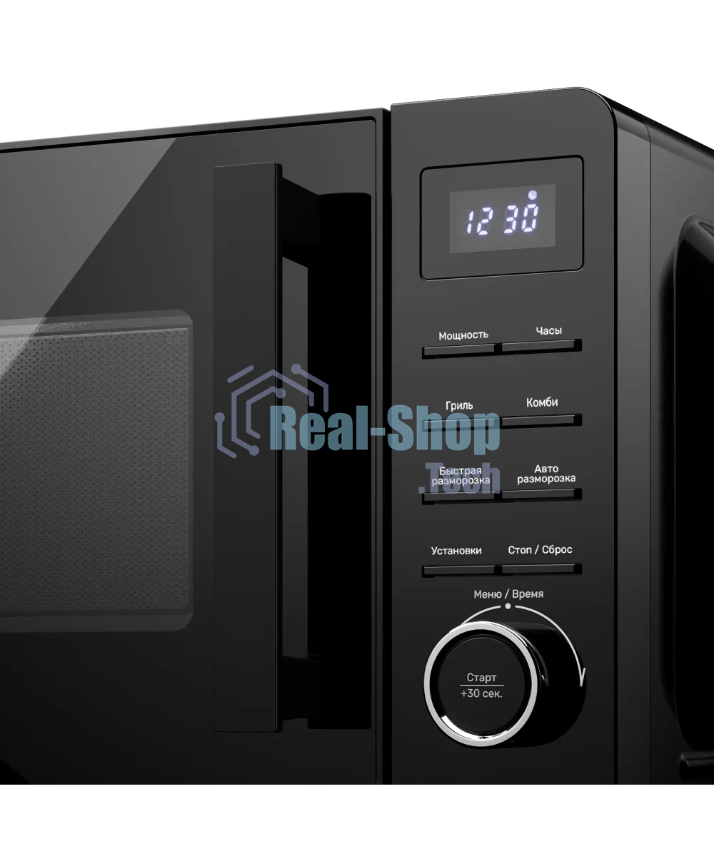 Микроволновая печь Kuppersberg TMW 202 B, High-Tech, отдельностоящая, объем 20 л, 10 уровней мощности, 11 автоматических программ, кварцевый гриль, таймер, поворотное/кнопочное управление, мощность 700 Вт, поворотный стол, черный