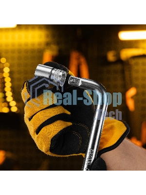 Вороток Г-образный Denzel 250x50 мм, квадрат 1/2