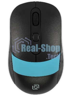 Мышь беспроводная Oklick 310MW черный/синий, 3200 dpi, радиоканал, USB, кнопки - 4