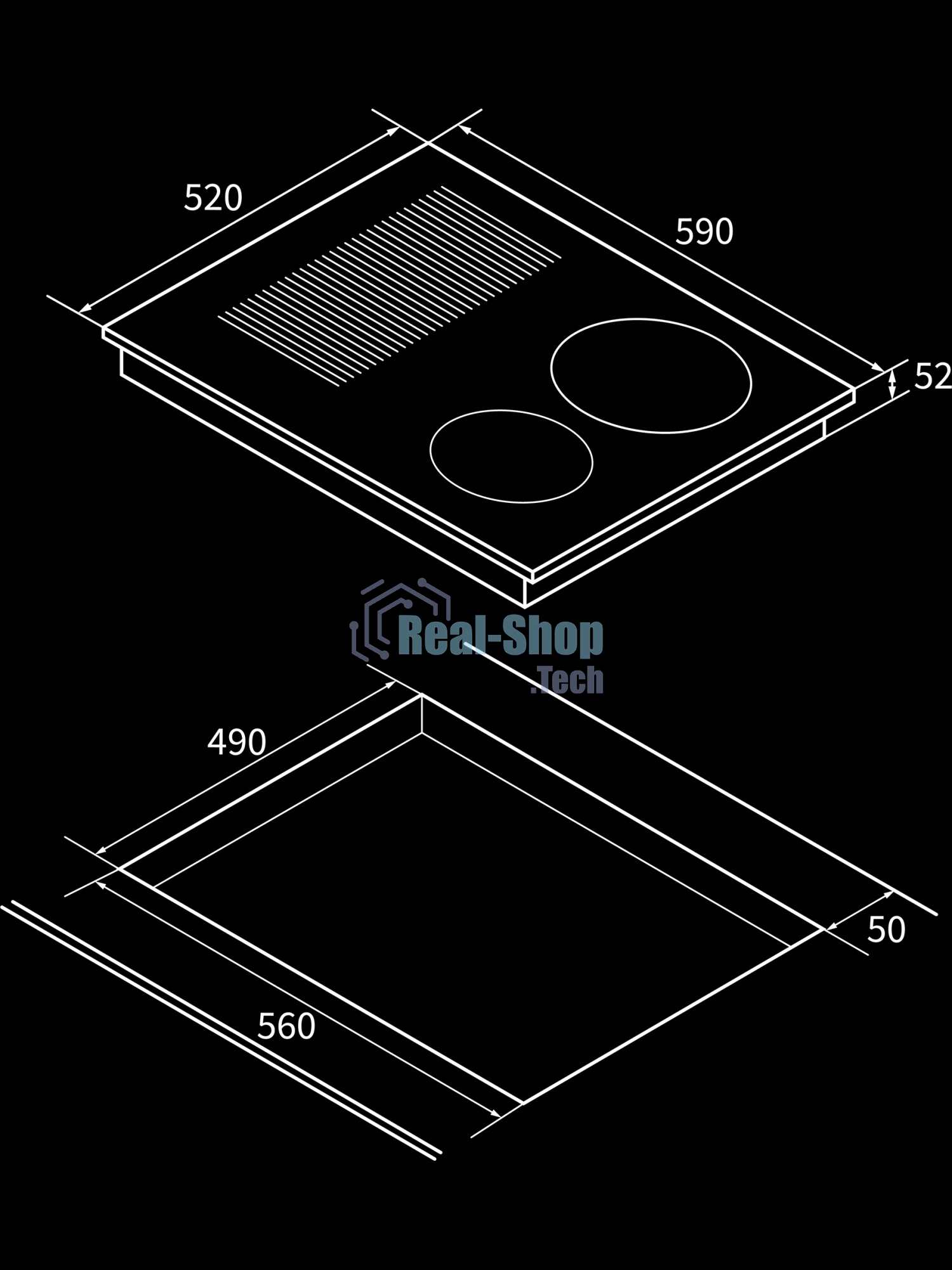 Индукционная варочная панель Hiberg i-MS 6049 W