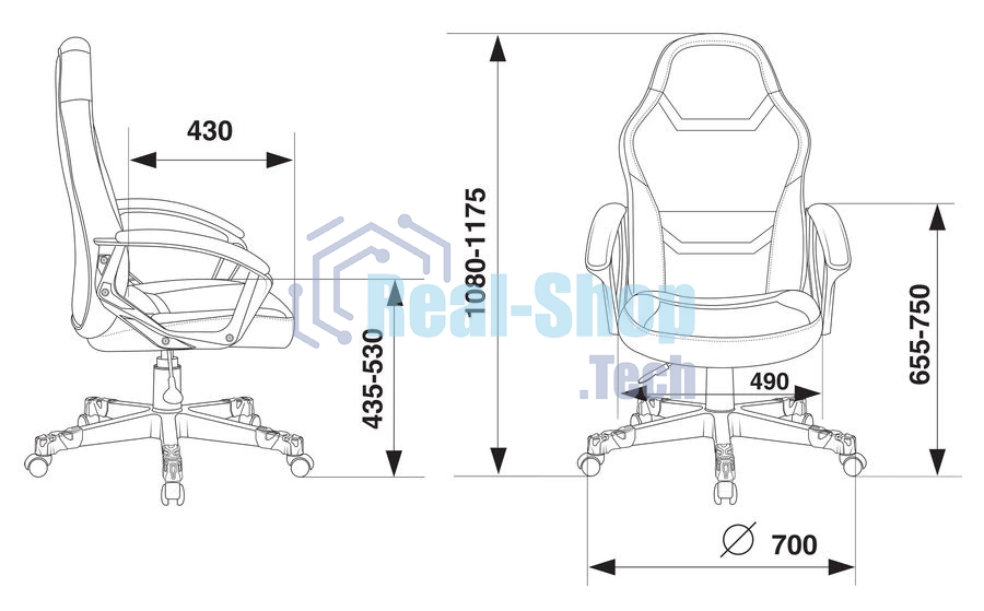 Кресло игровое Zombie 10 черный/красный искусст.кожа/ткань крестовина пластик
