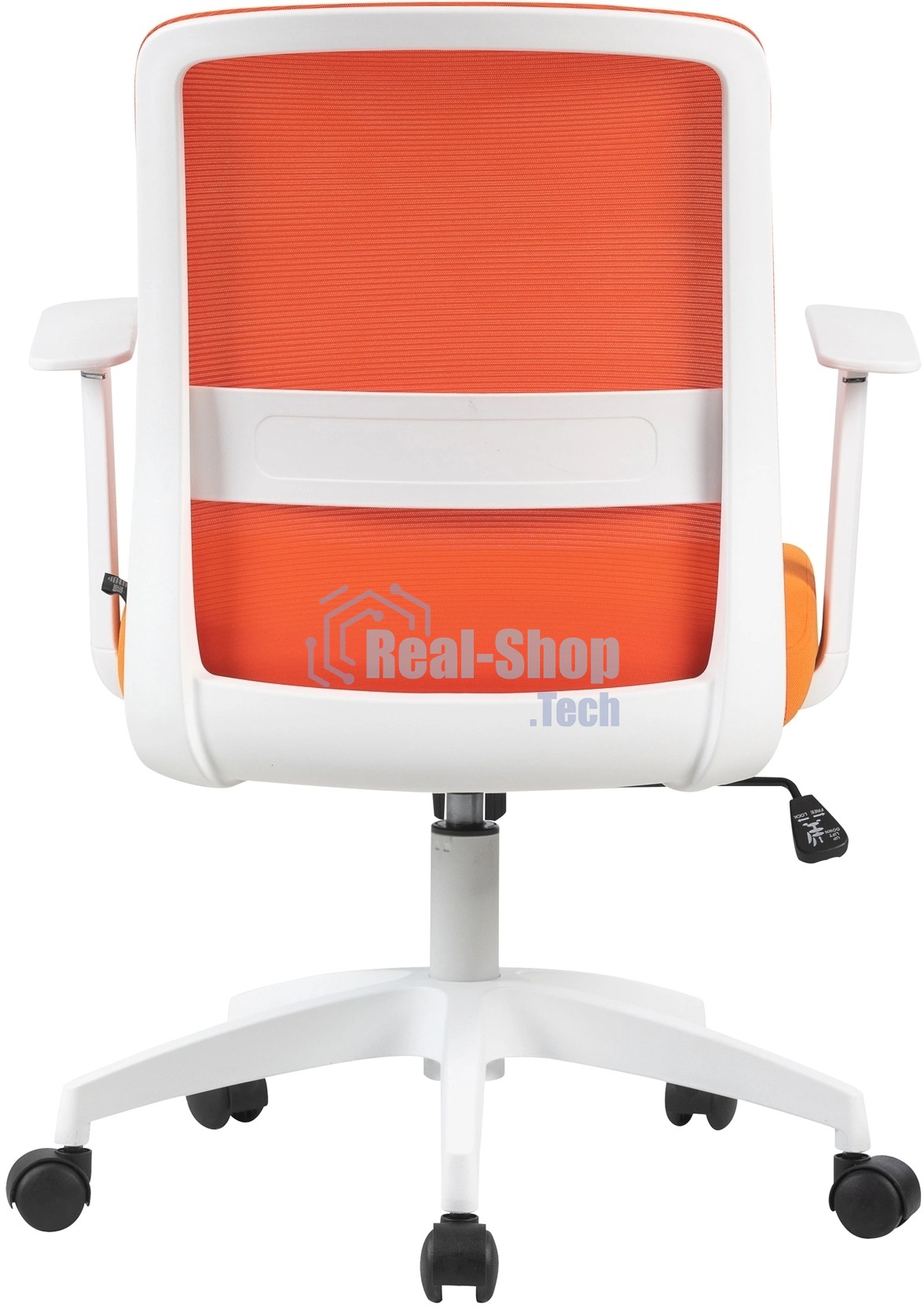 Кресло компьютерное Cactus CS-WMC333-OR оранжевый, сиденье оранжевый, сетка/ткань, низк. спин. крестов. пластик, пластик белый
