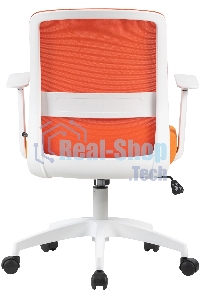 Кресло компьютерное Cactus CS-WMC333-OR оранжевый, сиденье оранжевый, сетка/ткань, низк. спин. крестов. пластик, пластик белый
