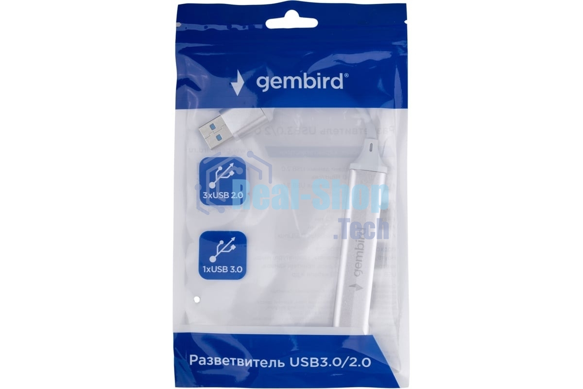 USB-концентратор Gembird UHB-C206, USB, USB 3.0/3xUSB 2.0, USB