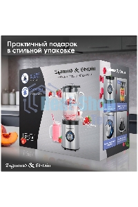 Блендер стационарный Zigmund & Shtain BS-481 D 1200 Вт, металлик