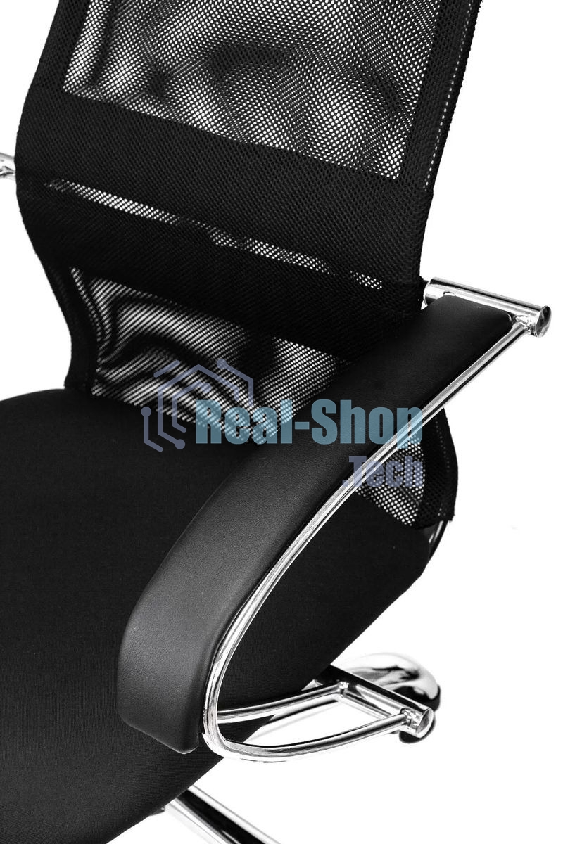 Кресло руководителя Бюрократ CH-607SL TW-01 Neo Black черный, сетка/ткань с подголов. на колес. металл хром