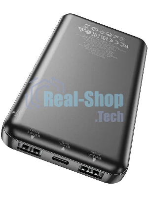 Портативный аккумулятор Hoco J100 High-ranking 10000mAh 2.1A 2xUSB-A черный