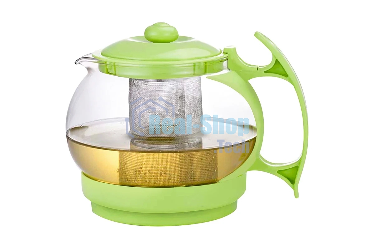 Чайник заварочный Mallony Decotto-1100 с пластик ручкой, фильтр из нерж ст, 1,1 л