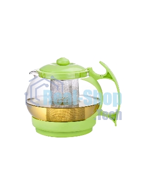 Чайник заварочный Mallony Decotto-1100 с пластик ручкой, фильтр из нерж ст, 1,1 л