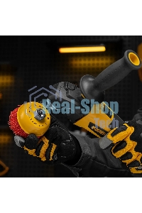 Щетка для УШМ Denzel 100 мм, чашка, нейлоновая щетина, М14