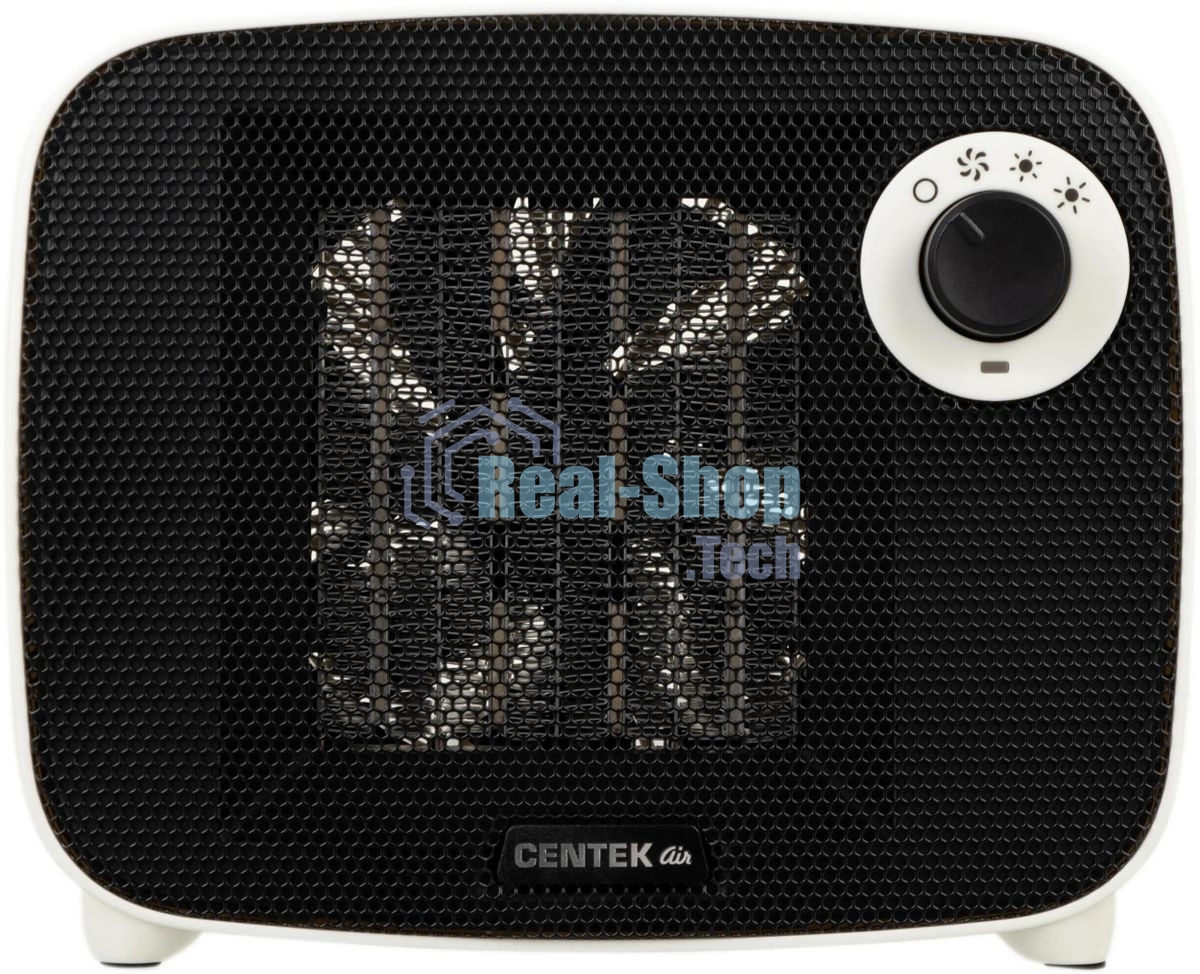 Тепловентилятор Centek CT-6023 белый/черный, 750/1500 Вт, 15 м2