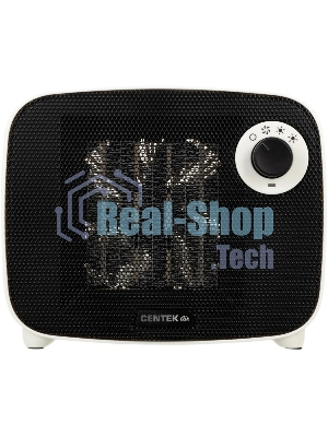 Тепловентилятор Centek CT-6023 белый/черный, 750/1500 Вт, 15 м2