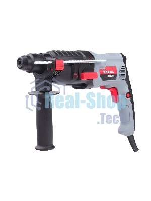 Перфоратор ПОБЕДА П-24/800, SDS+, 800Вт, 1200об/мин, 5300уд/мин, макс. диаметр бурения 24мм, дополнительная рукоятка, глубиномер, кейс