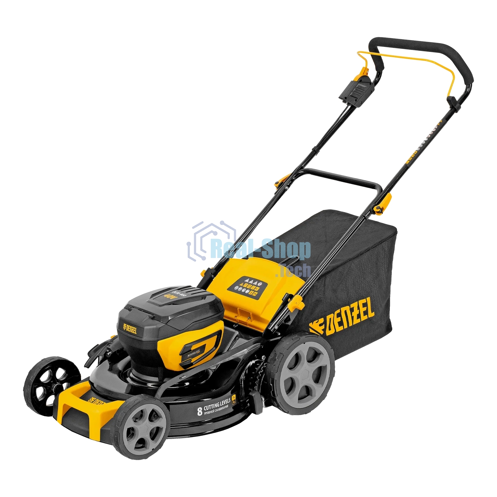Газонокосилка аккумуляторная бесщет. Denzel DLM-460, 460 мм, травосб. 65 л., Li-Ion, 40 В
