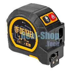 Лазерный дальномер с рулеткой Denzel LT-40, 5м x 19 мм, дальномер 40м, автомат. фиксация