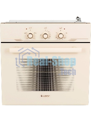 Встраиваеммый газовый духовой шкаф Gefest ДГЭ 621-01 В1, 52л, дверца с 2 стеклами, кремовый