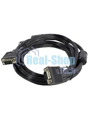 Кабель VGA сигнальный 15M, 15M, ферр.кольца, 3м.5bites