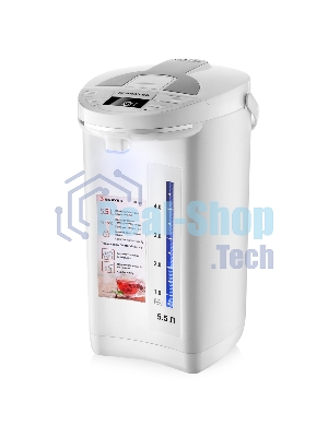 Термопот BRAYER 1091BR-WH, 1450 Вт, 5,5 л, 2 спос.подач.воды, LCD-дисп, поддерж.темпер,блокировка