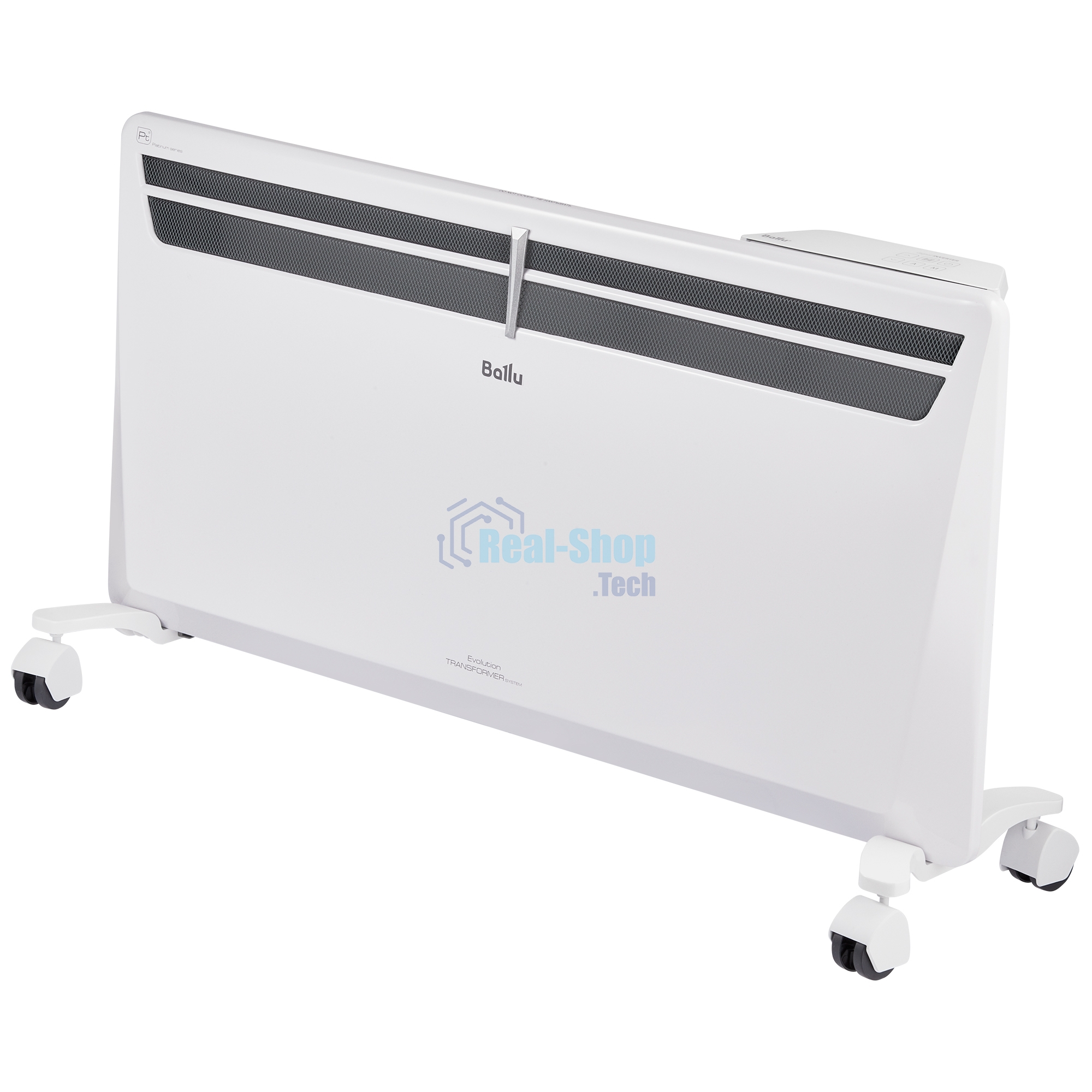 Комплект Ballu Transformer с блоком управления и шасси BEC/EVU-2500-4E белый, 2500 Вт, 30 м2, дисплей, термостат, WiFi