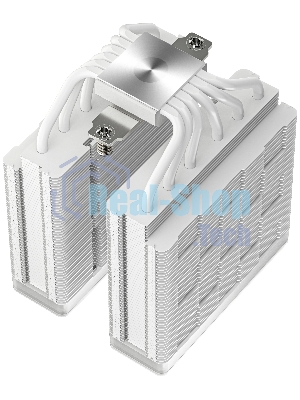 Кулер для процессора DEEPCOOL AG620 WH ARGb V2 LGA20XX/1700/1200/115X/AM5/AM4 (9шт/кор, TDP 260W, PWM, ARGb DUAL Fan 120мм, 6 тепл. трубок, белый) RET