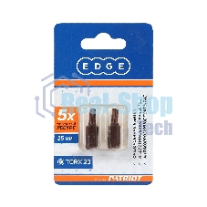 Бита EDGE by PATRIOT T20, сталь S2, длина 25 мм, 2шт в блистере