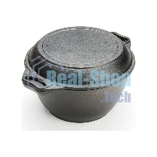 Кастрюля с крышкой-сковородой Mayer&Boch MB 26025 3.0 л, 24 см, чугунная