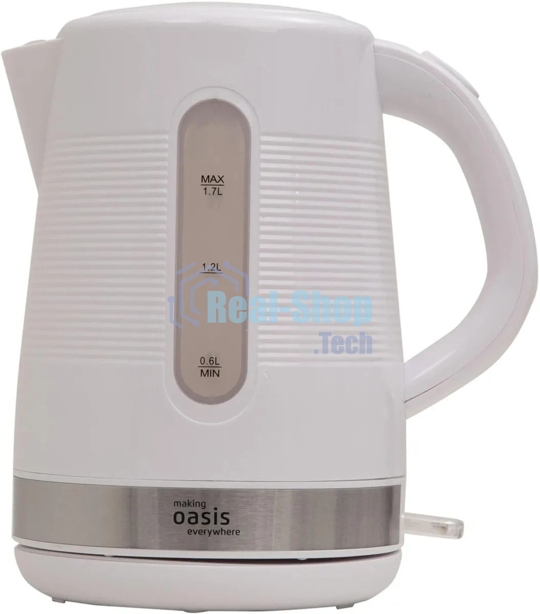 Чайник электрический Oasis making everywhere K-1PW 1,7 л, 2200 Вт, белый