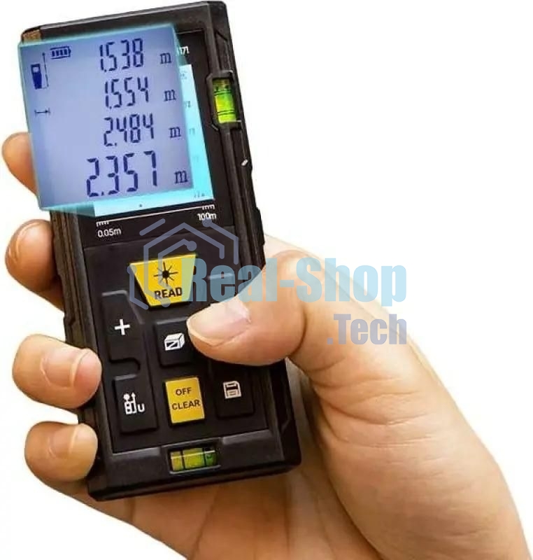 Лазерный дальномер Deli DL4171 (Диапазон измерения 0,05~100м, точность измерения: ±3мм)