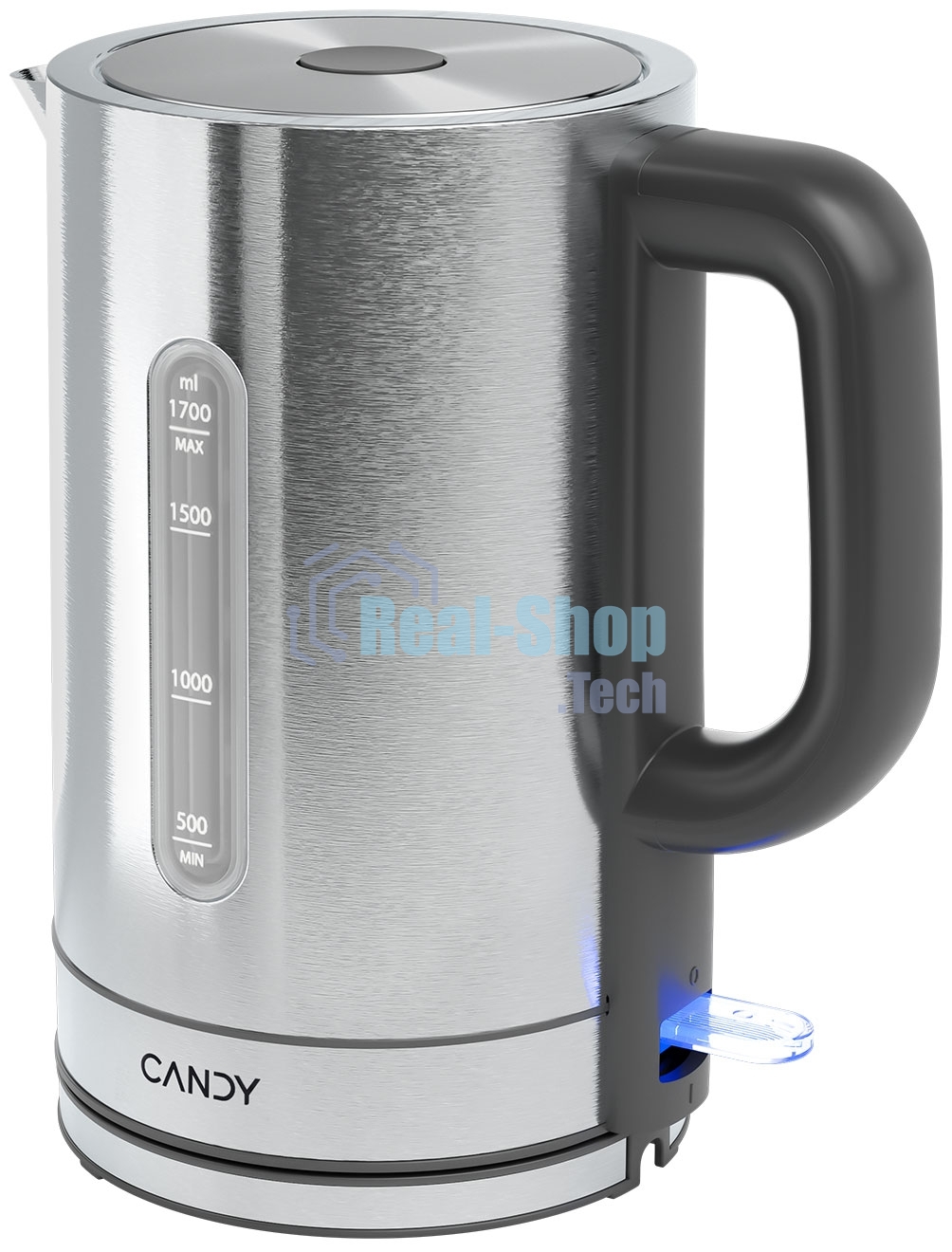 Электрочайник Candy CK-204 нержавеющая сталь, 1.7 л, 2200 Вт, скрытый нагревательный элемент