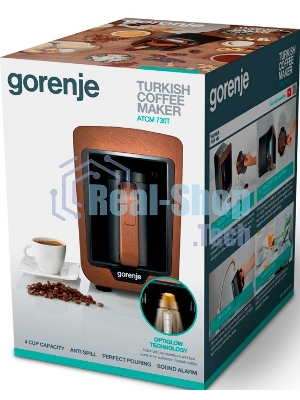 Кофеварка Gorenje ATCM730T медный/черный, исп. кофе - молотый, 0.27 л, 730 Вт.