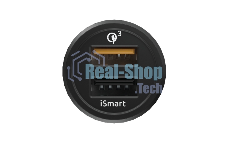 Автомобильное зарядное устройство OLMIO 2USB, QuickCharge3.0+Smart IC, 5.4A, 30W
