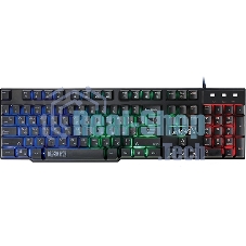 Клавиатура проводная Qumo Unicorn K01, 104 клавиш мультимедиа, встроенная радужная подсветка