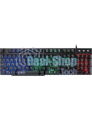 Клавиатура проводная Qumo Unicorn K01, 104 клавиш мультимедиа, встроенная радужная подсветка