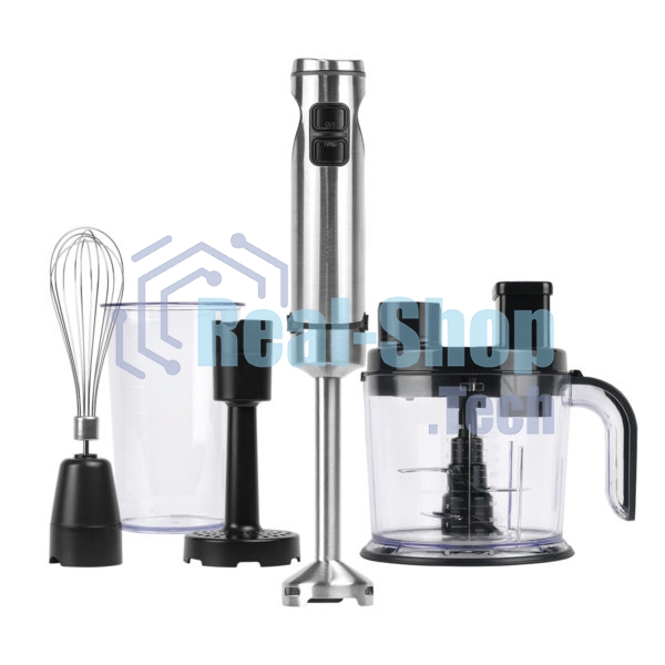 Блендер Centek CT-1315 (белый) 600Вт, стальная насадка, чоппер, венчик, стакан 800мл