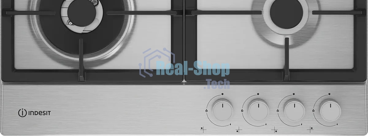 Газовая варочная панель Indesit THPM 642 W/IX/I, нержавеющая сталь