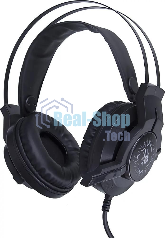 Гарнитура проводная с микрофоном A4 Bloody J437 черный 1.8м мониторные USB оголовье (J437)