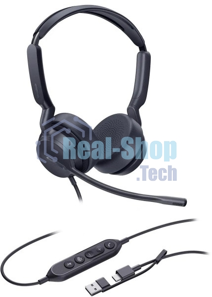 Гарнитура Yealink UH42 SE чёрный, проводная, USB