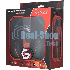 Гарнитура Gembird MHS-G100 чернцый/оранжевый, проводная