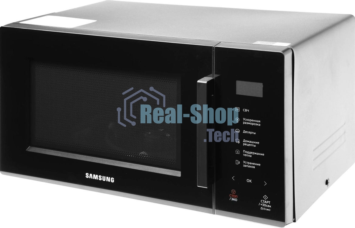 Микроволновая печь Samsung MS23T5018AK/BW черный, 23 л, 800 Вт, переключатели - сенсор
