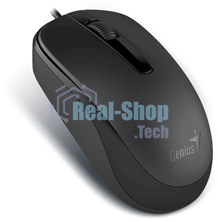 Мышь проводная Genius DX-120 черный, 1000 dpi, USB, кнопки - 3