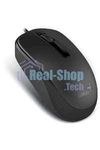 Мышь проводная Genius DX-120 черный, 1000 dpi, USB, кнопки - 3