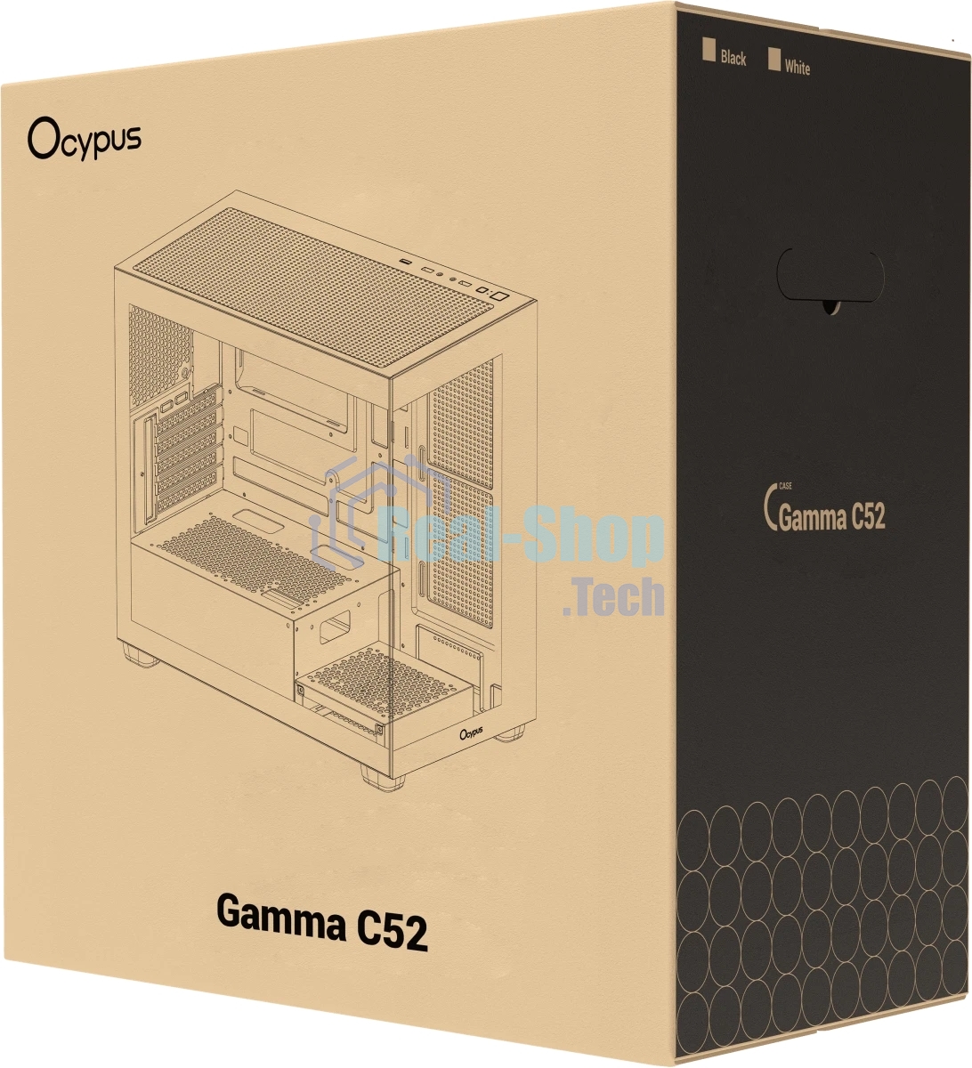 Корпус Ocypus Gamma C52 BK, Micro-Tower, чёрный