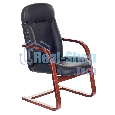 Кресло компьютерное Бюрократ T-9923WALNUT-AV/BL черный, кожа, низкая спинка Кресло компьютерное Бюрократ T-9923WALNUT-AV/BL черный, кожа, низкая спинка