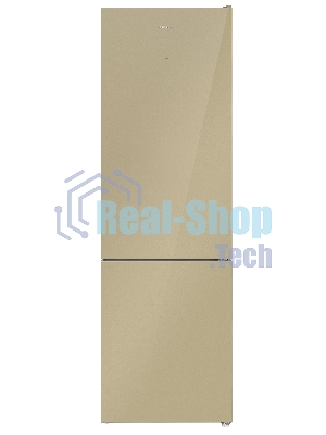 Холодильник Maunfeld MFF200NFBG бежевый двухкамерный 271/106л морозилка снизу, Total No Frost
