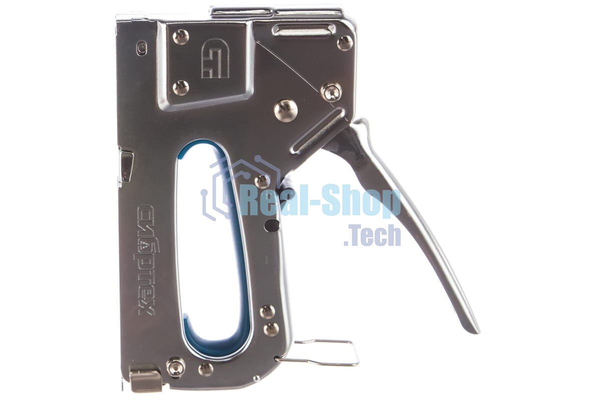 Степлер мебельный Сибртех, металлический, регулируемый, тип скобы 53, 4-14 мм