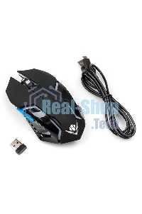 Мышь беспроводная Nakatomi MROG-20UR черный, 2400 dpi, радиоканал, USB, кнопки - 6