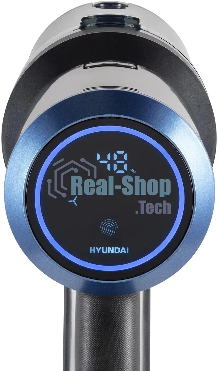 Пылесос ручной Hyundai HYV-S7970 серый/синий 500Вт уборка сухая контейнер